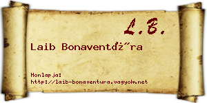 Laib Bonaventúra névjegykártya